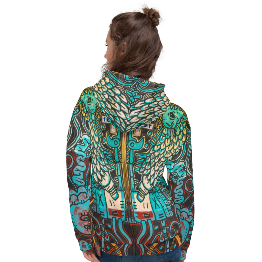 Nahualism-Inspired Otherworld Hoodie for Women