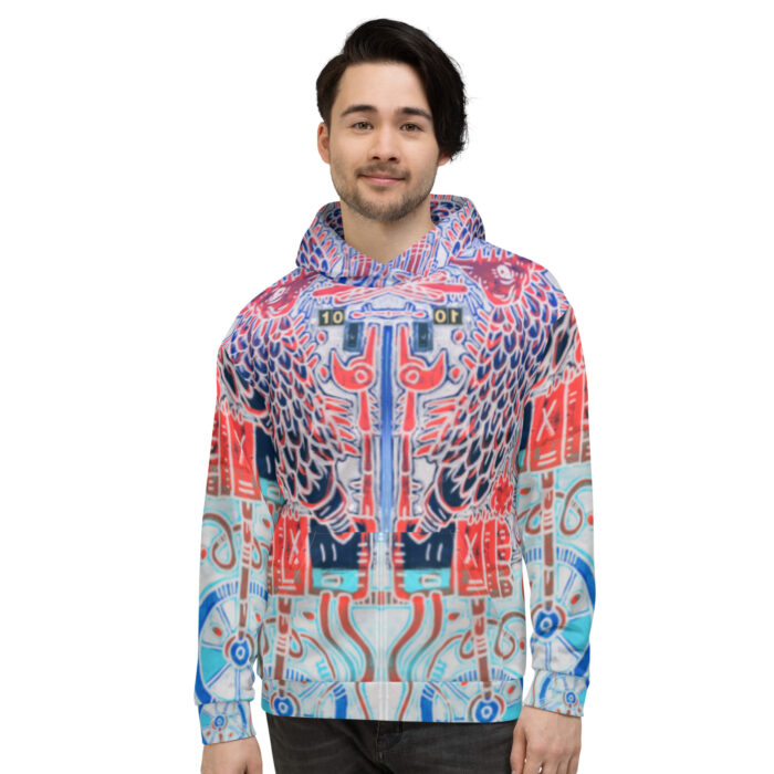 Nahualism-Inspired Underworld Hoodie for Men