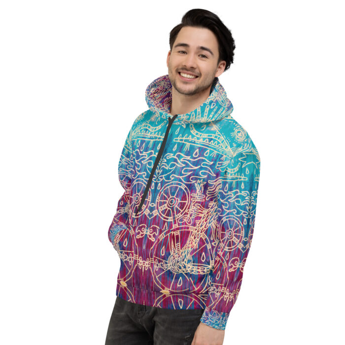 Shamanism-Inspired Otherworld Hoodie for Men