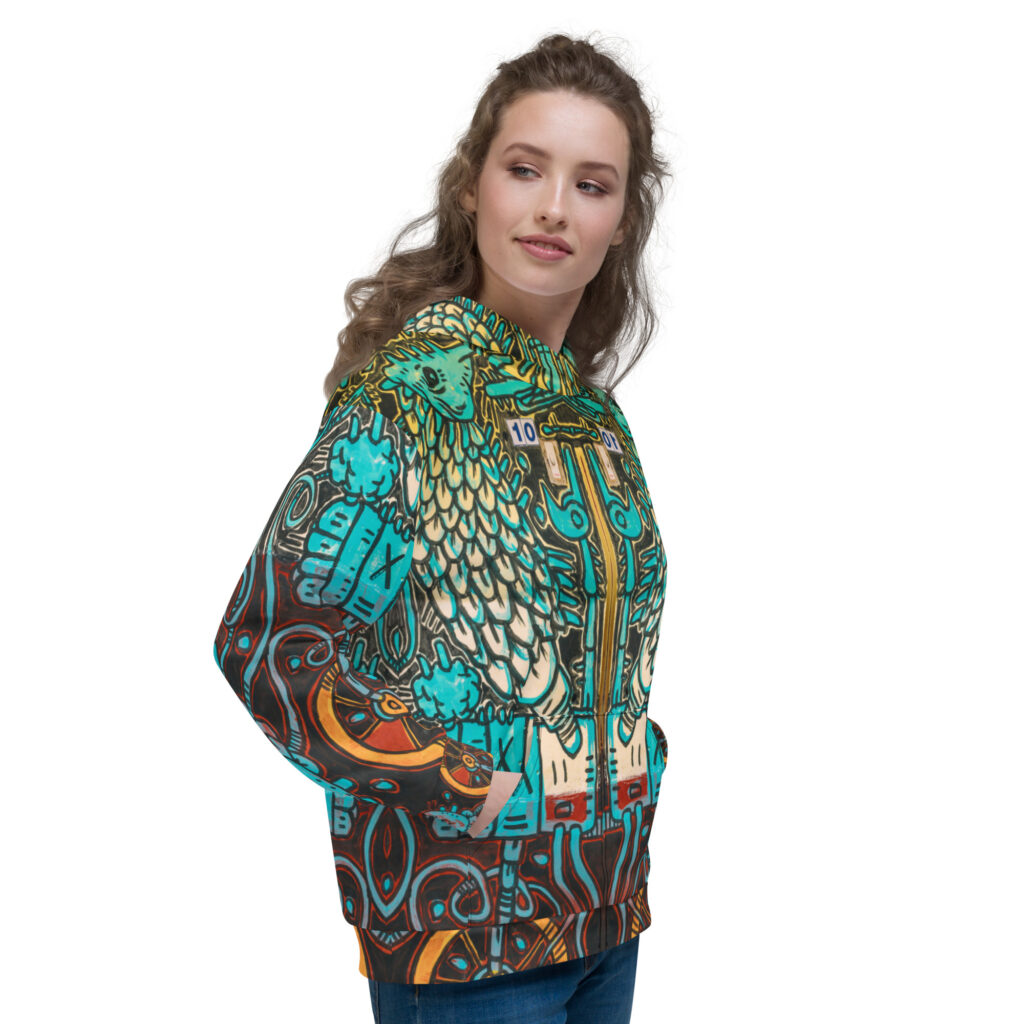 Nahualism-Inspired Otherworld Hoodie for Women