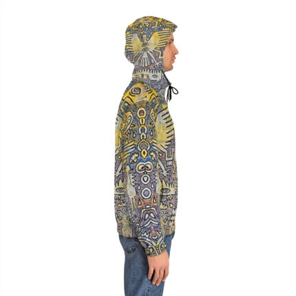 Nagualism-Inspired Middleworld Full-Zip Hoodie for Men