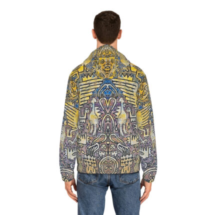 Nagualism-Inspired Middleworld Full-Zip Hoodie for Men