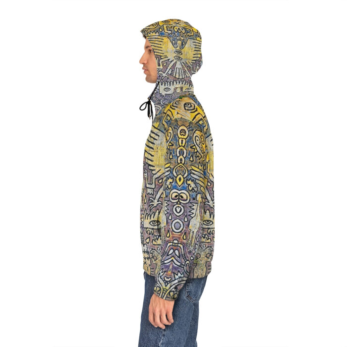 Nagualism-Inspired Middleworld Full-Zip Hoodie for Men
