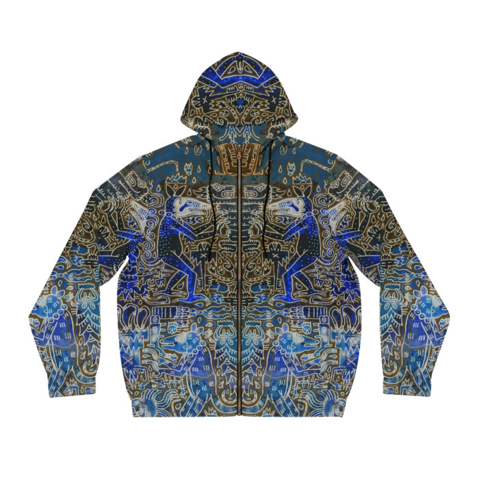 Tonalism-Inspired Underworld Full-Zip Hoodie for Men