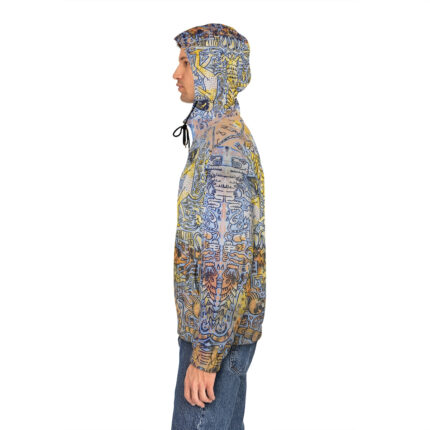 Tonalism-Inspired Otherworld Full-Zip Hoodie for Men