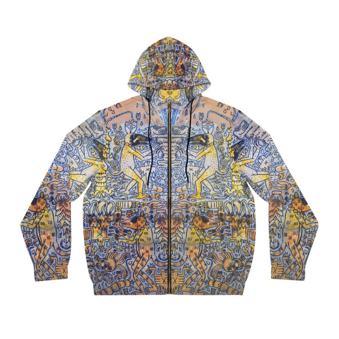 Tonalism-Inspired Otherworld Full-Zip Hoodie for Men