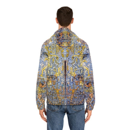 Tonalism-Inspired Otherworld Full-Zip Hoodie for Men