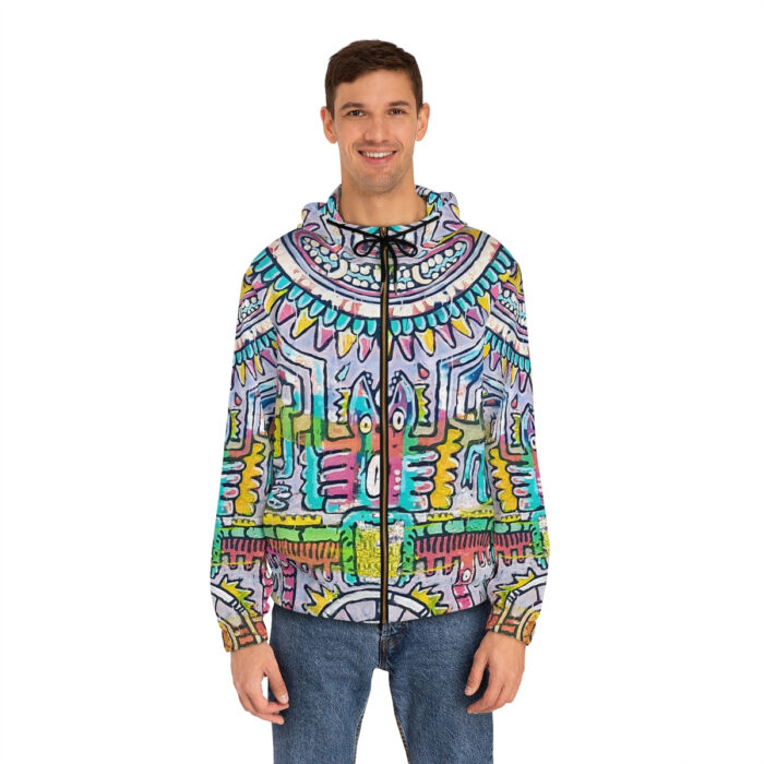 Tonalism-Inspired Middleworld Full-Zip Hoodie for Men