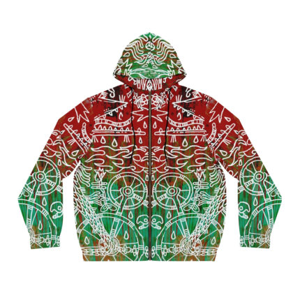 Shamanism-Inspired Underworld Full-Zip Hoodie for Man