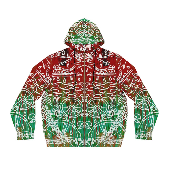 Shamanism-Inspired Underworld Full-Zip Hoodie for Man