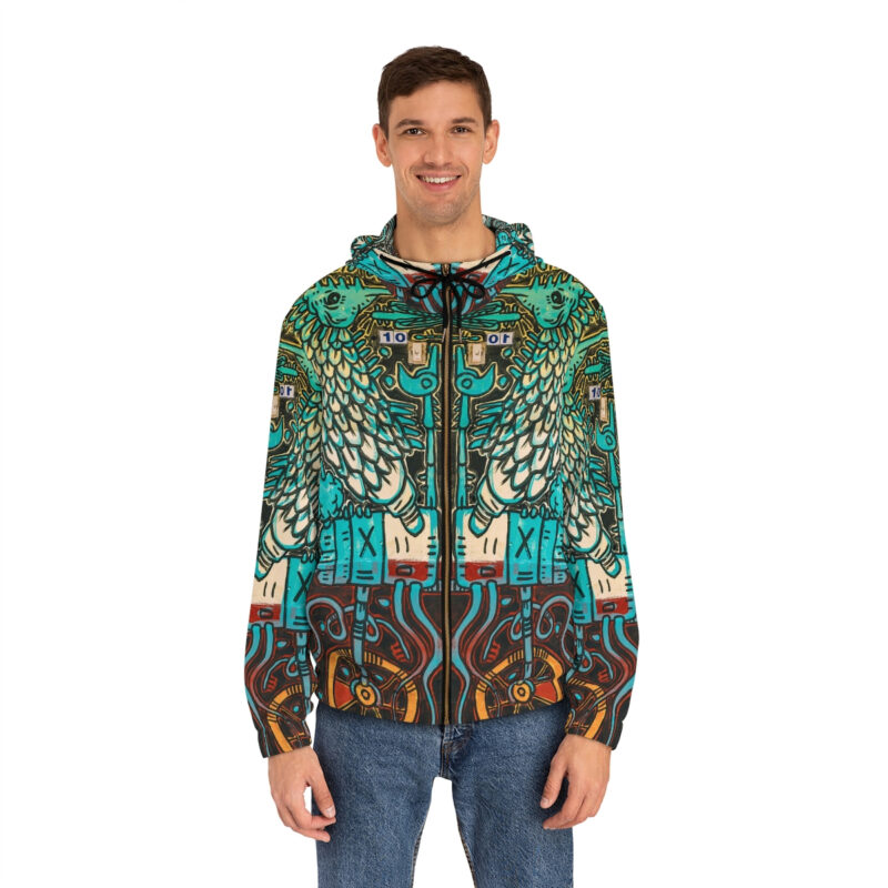 Nagualism-Inspired Otherworld Full-Zip Hoodie for Men