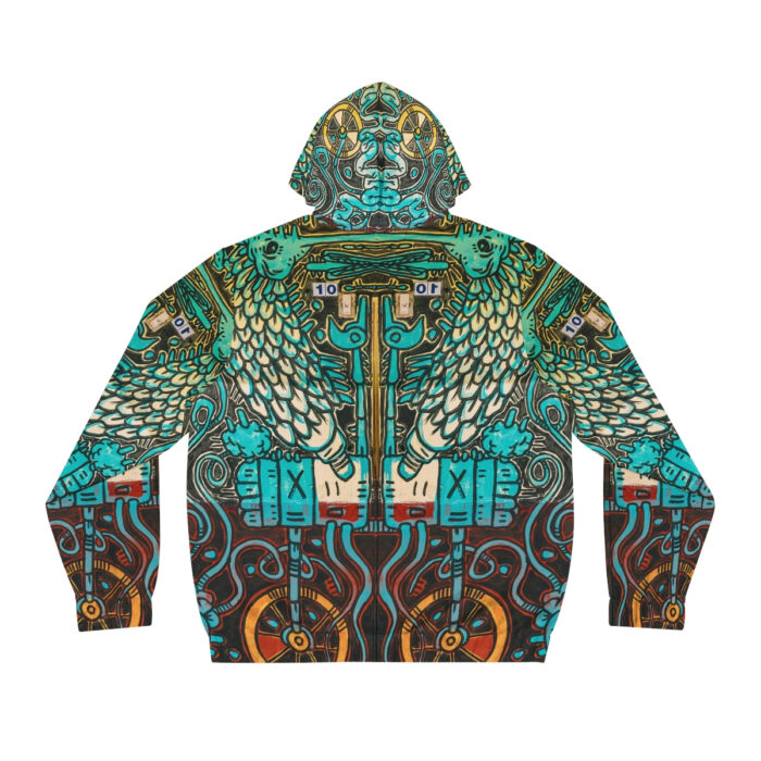 Nagualism-Inspired Otherworld Full-Zip Hoodie for Men