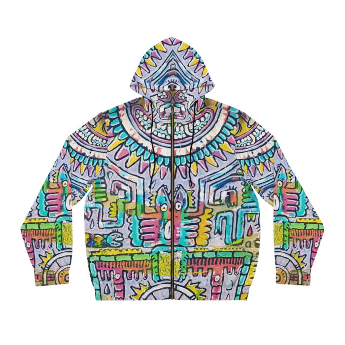 Tonalism-Inspired Middleworld Full-Zip Hoodie for Men