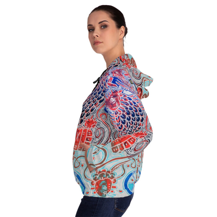 Nagualism-Inspired Underworld Full-Zip Hoodie for Women