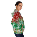 Shamanism-Inspired Underworld Full-Zip Hoodie for Women