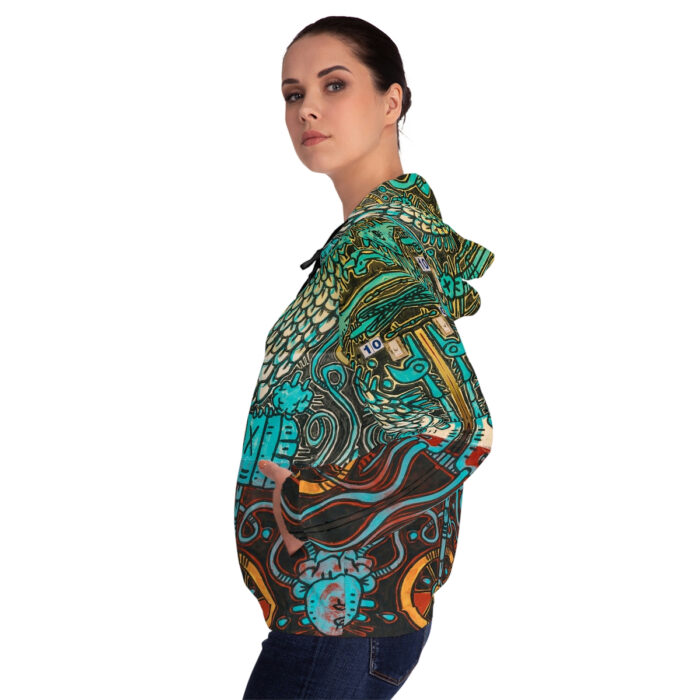 Nagualism-Inspired Otherworld Full-Zip Hoodie for Women