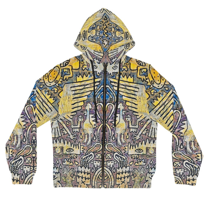 Nagualism-Inspired Middleworld Full-Zip Hoodie for Women