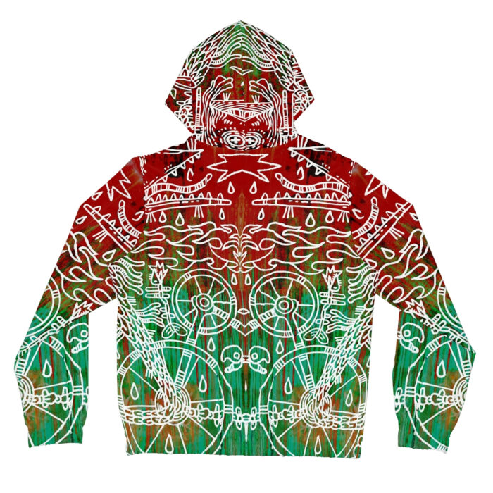Shamanism-Inspired Underworld Full-Zip Hoodie for Women