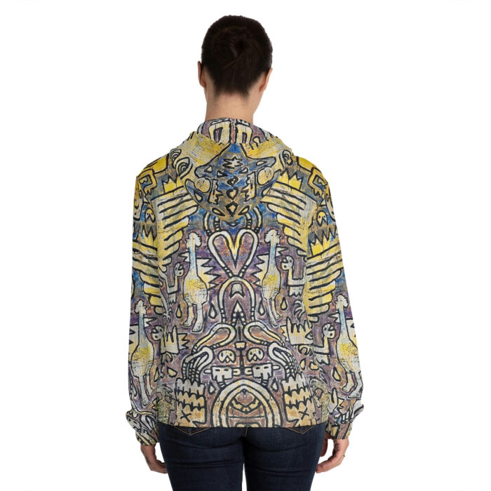 Nagualism-Inspired Middleworld Full-Zip Hoodie for Women