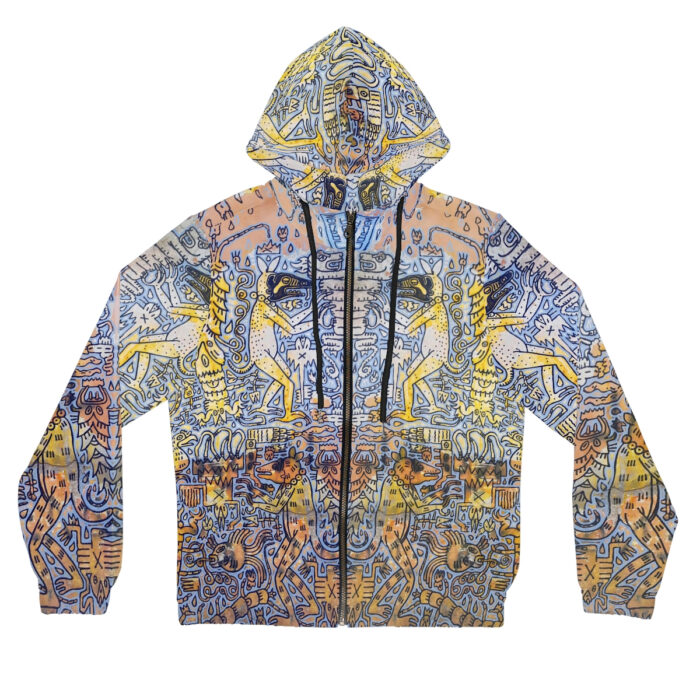 Tonalism-Inspired Otherworld Full-Zip Hoodie for Women