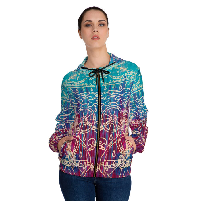 Shamanism-Inspired Otherworld Full-Zip Hoodie for Men