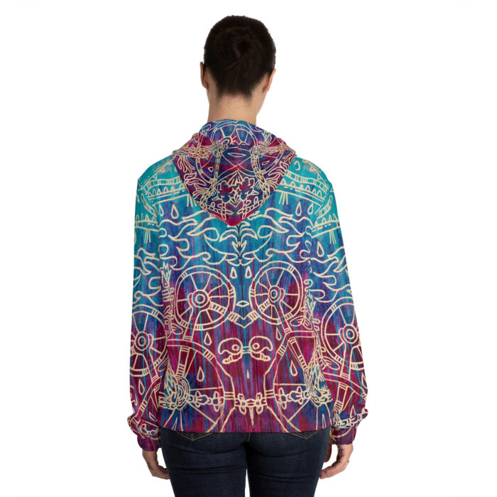 Shamanism-Inspired Otherworld Full-Zip Hoodie for Men