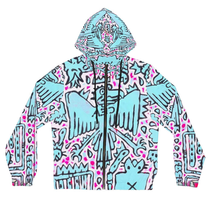 Shamanism-Inspired Middleworld Full-Zip Hoodie for Women