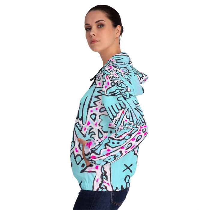 Shamanism-Inspired Middleworld Full-Zip Hoodie for Women