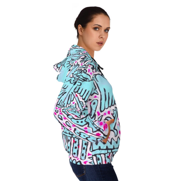 Shamanism-Inspired Middleworld Full-Zip Hoodie for Women