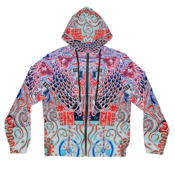 Nagualism-Inspired Underworld Full-Zip Hoodie for Women