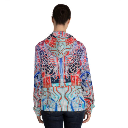 Nagualism-Inspired Underworld Full-Zip Hoodie for Women