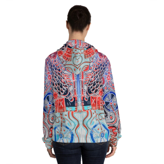 Nagualism-Inspired Underworld Full-Zip Hoodie for Women