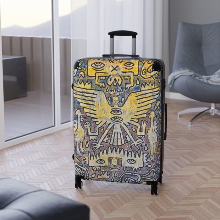 Nahualism-Inspired Middleworld Hard-shell Suitcases (Three Sizes)