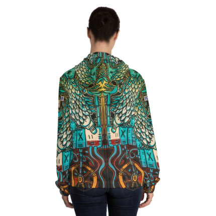 Nagualism-Inspired Otherworld Full-Zip Hoodie for Women