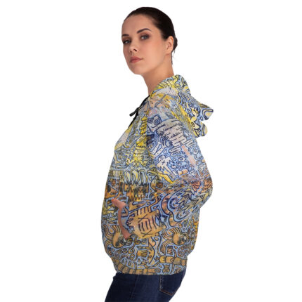 Tonalism-Inspired Otherworld Full-Zip Hoodie for Women