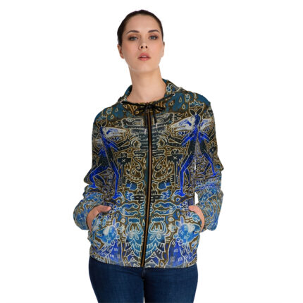 Tonalism-Inspired Underworld Full-Zip Hoodie for Women