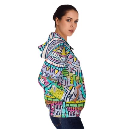 Tonalism-Inspired Middleworld Full-Zip Hoodie for Women